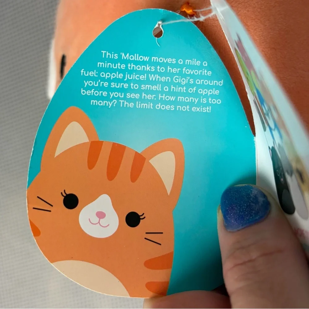 Squishmallow Gigi Orange Tabby Cat 7.5